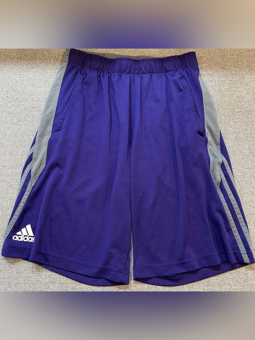 Mens‎ Purple and Grey Climate ADIDAS athletic shorts size Small